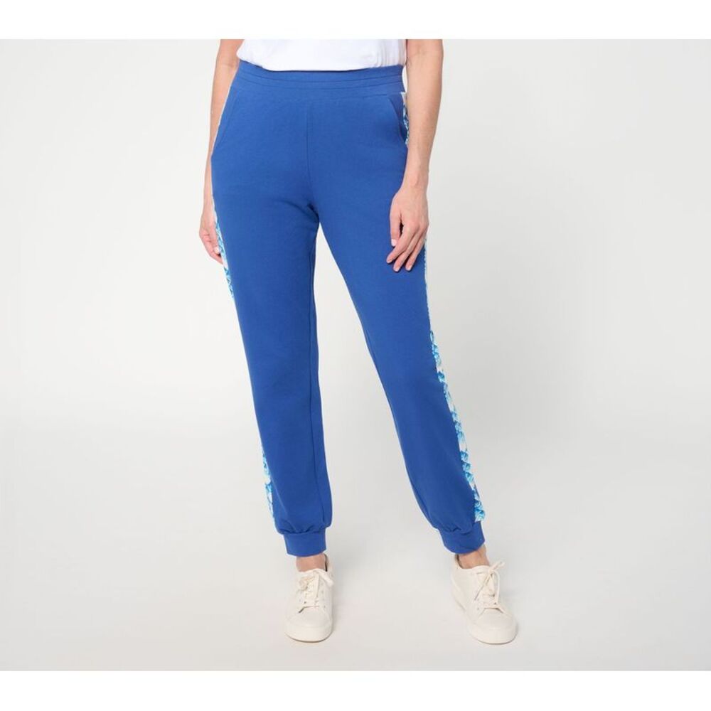 Belle by Kim Gravel Women's Pants Sz M French Terry Jogger Blue